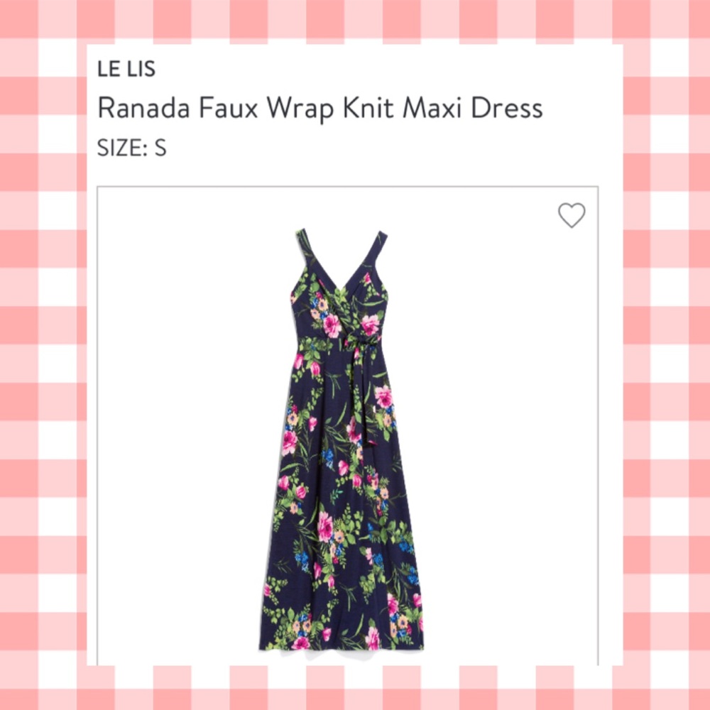 Stitch Fix Lei Lis navy blue floral maxi dress